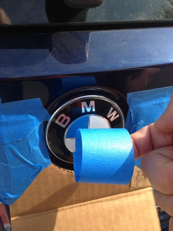 Wagon rear emblem fell off Less expensive fix